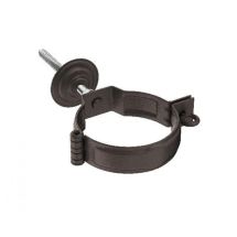 Декоративный хомут для труб Aquasystem RR 32 в тёмно-коричневом матовом цвете с комплектом креплений, размер 150/100.