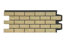 Фасадная панель Grand Line, Состаренный кирпич Design Plus, Ваниль (Черный шов)