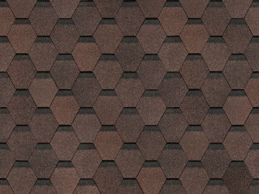Гибкая черепица Docke Original, Шестигранник, Коричневый купить в Новороссийске