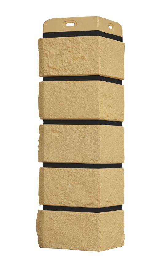 Угол наружный Grand Line, Состаренный кирпич Design Plus, Ваниль (Черный шов) купить в Новороссийске