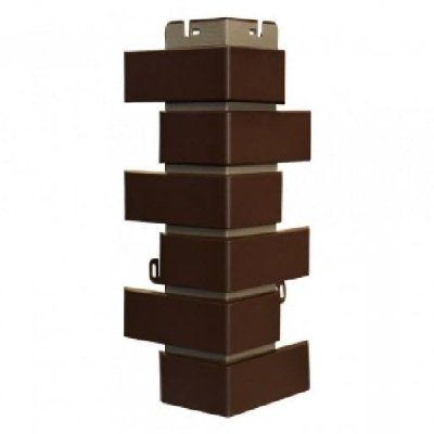 Наружный угол из коричневого клинкерного кирпича. купить в Новороссийске