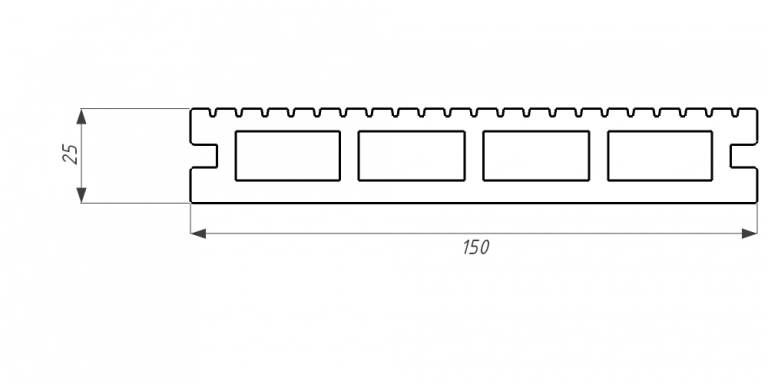 Террасная доска из ДПК WOODVEX, Expert, Палисандр купить в Новороссийске