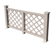 Декоративное ограждение из ДПК GRINDERDECO Ламбет в цвете выбеленный дуб