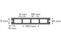 Террасная доска ДПК Outdoor 3D STORM/Вельвет коричневый микс
