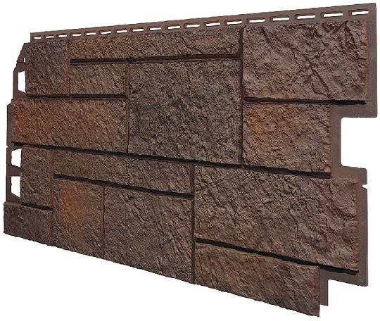 Фасадная панель VOX Sandstone (Сандстоун) в темно-коричневом цвете купить в Новороссийске