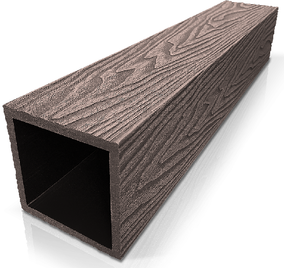 Столб ДПК 3D GardenParkett с текстурой дерева Венге купить в Новороссийске