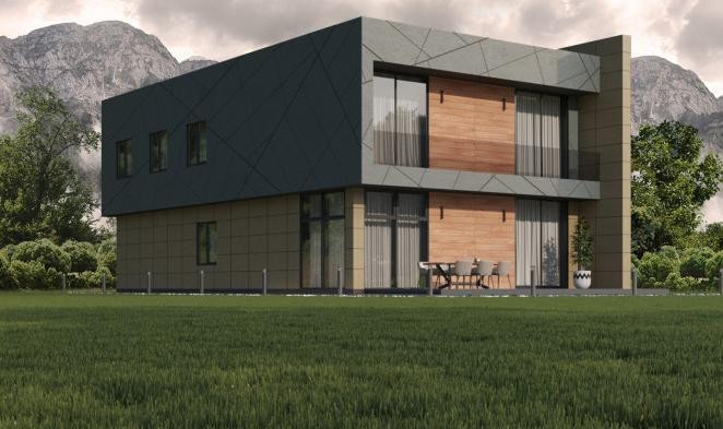 Фиброцементные панели Roofas COLOR Line Зеленый купить в Новороссийске