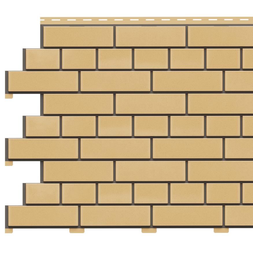 Фасадная панель Доломит, Прокрашенный кирпич, Желтый цвет. купить в Новороссийске