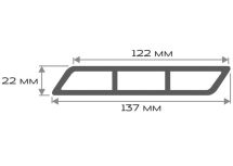 Доска Ромбус 3D ДПК Outdoor STORM BLACK черного цвета
