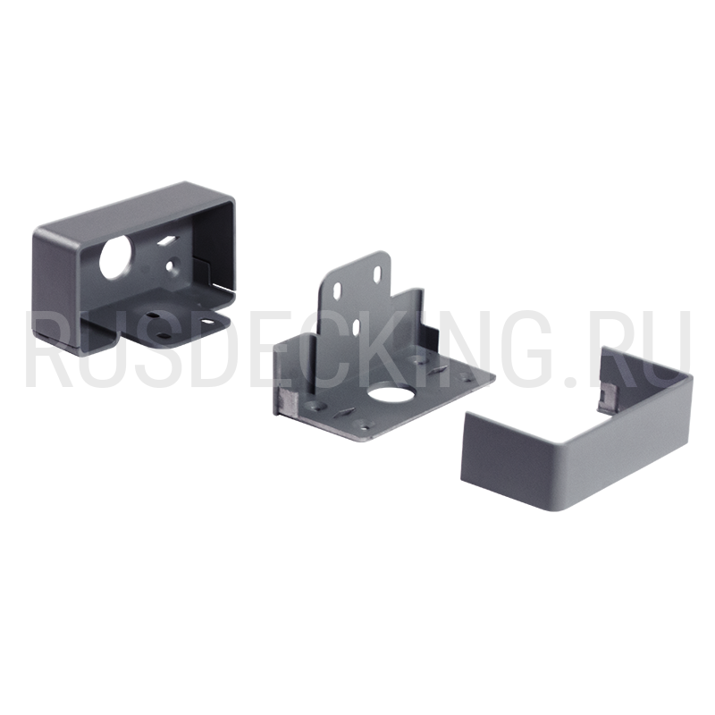 Комплект крепления перил прямое RusDecking Unodeck Серый купить в Новороссийске