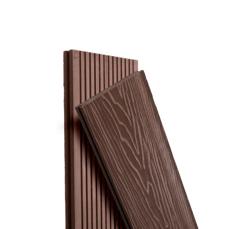 Террасная доска Экодекинг Топ полнотелая, Шоколад купить в Новороссийске