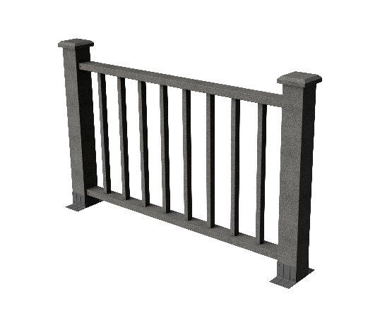 Декоративное ограждение ДПК GRINDERDECO Альма 1500 с невидимым креплением, цвет серый базальт. купить в Новороссийске