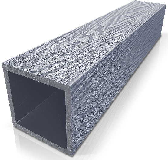 Столб ДПК 3D GardenParkett с древесной текстурой Серого цвета купить в Новороссийске