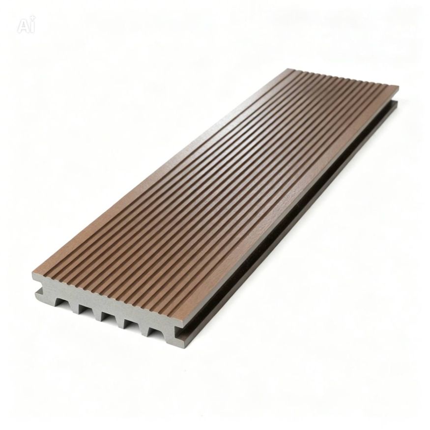 Террасная доска Экодекинг Базик полнотелая, Графит купить в Новороссийске