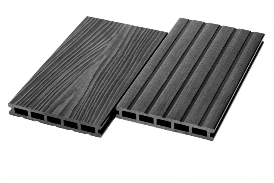 Террасная доска из ДПК RusDecking Unodeck Mogano - Цвет графит купить в Новороссийске