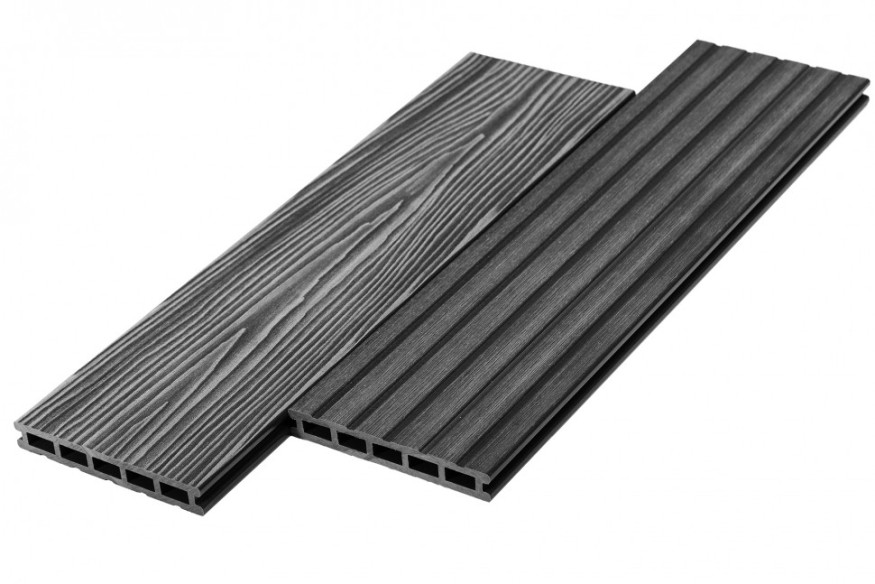 Террасная доска из ДПК RusDecking Unodeck Mogano - Цвет графит купить в Новороссийске