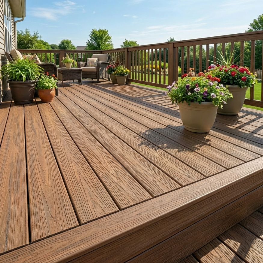 Террасная доска ДПК GardenParkett Табула, Светло-коричневый купить в Новороссийске