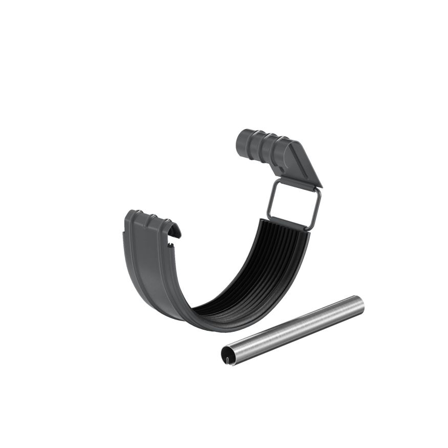 Соединитель водосточного желоба с резиновым уплотнителем Aquasystem, RAL 7024, тёмно-серый, 125/90 купить в Новороссийске