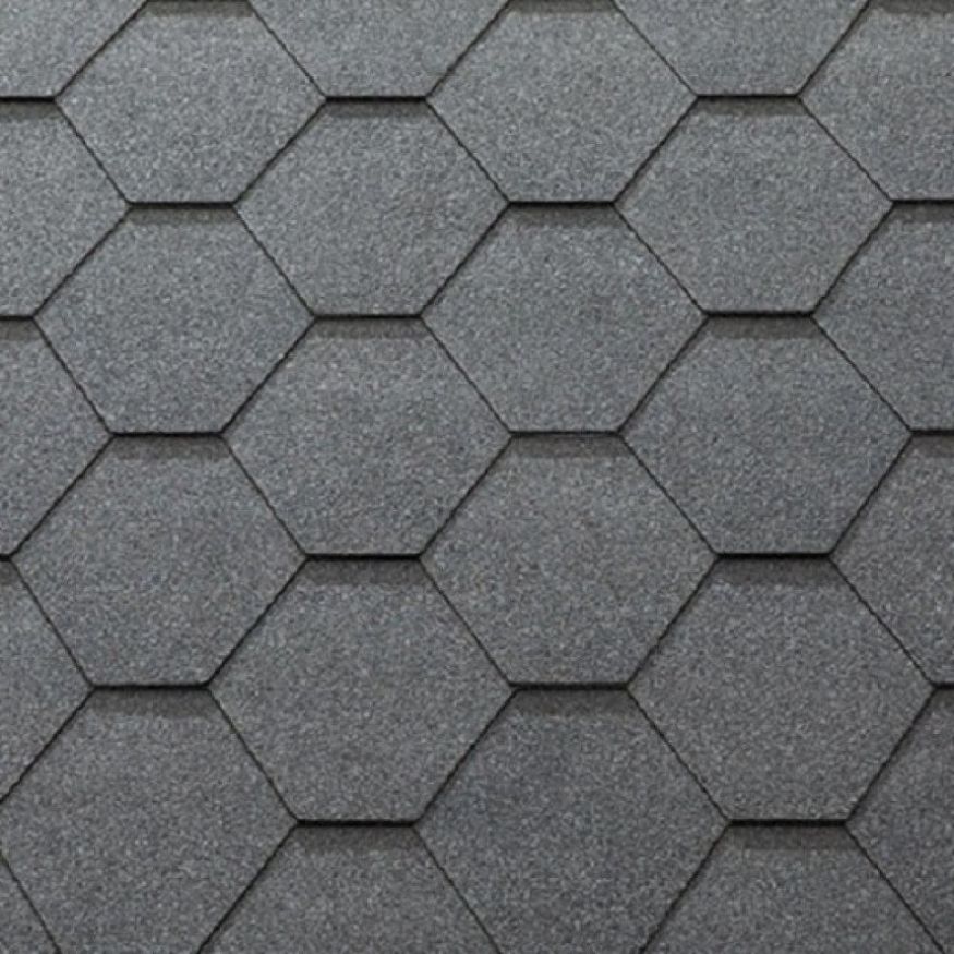 Гибкая черепица KATEPAL KL серии, серый цвет купить в Новороссийске