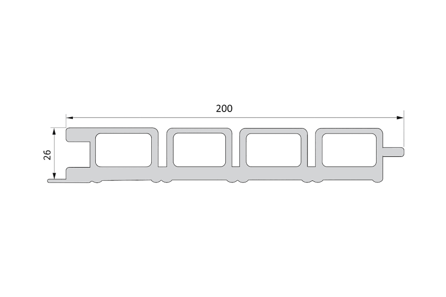 Реечная фасадная панель Ecodecking Скай Коэкструзия Бук купить в Новороссийске