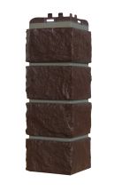 Угол наружный Grand Line, Колотый камень Design, Шоколадный (шов RAL 7006)