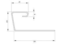 J-профиль FineBer, BrickHouse, Белый цвет