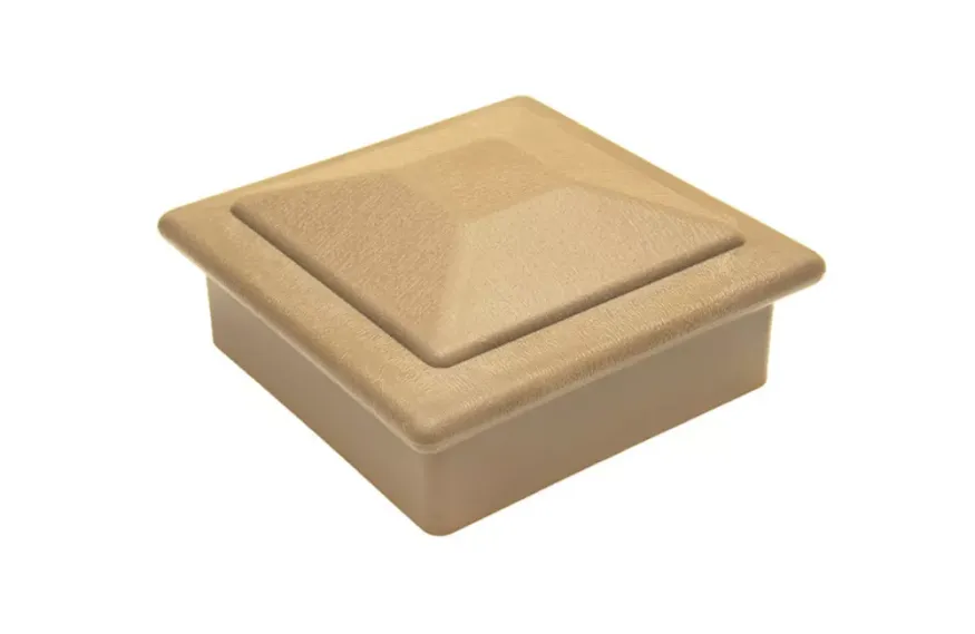 Крышка верхняя фигурная ПВХ для столба 100х100 Deckart Орех купить в Новороссийске