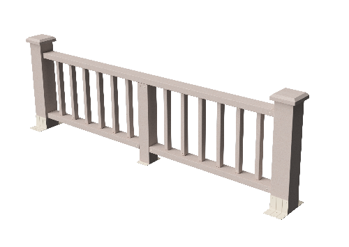 Ограждение декоративное из ДПК GRINDERDECO Троя, выбеленный дуб купить в Новороссийске