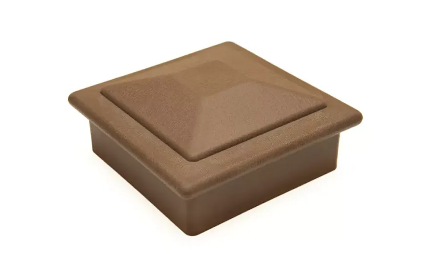 Крышка верхняя фигурная ПВХ для столба 100х100 Deckart Шоколад купить в Новороссийске