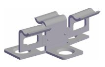 Промежуточный кляймер KRONEX № 7 для металлического каркаса и лаг ДПК (упаковка 100 шт)