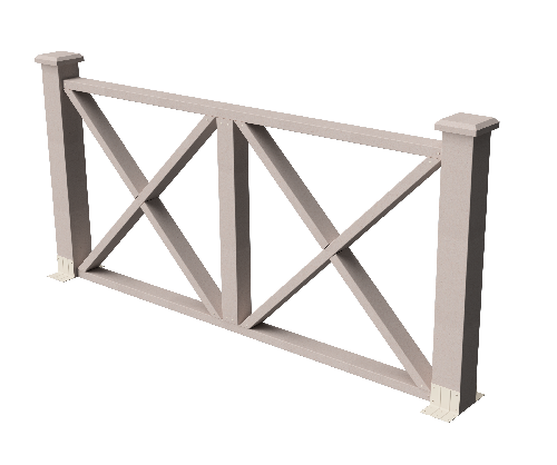 Декоративное ограждение из ДПК GRINDERDECO Тауэр в цвете выбеленый дуб купить в Новороссийске