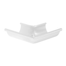 Угол желоба наружный Aquasystem, PU MATT, RAL 9003 Белый 125/90