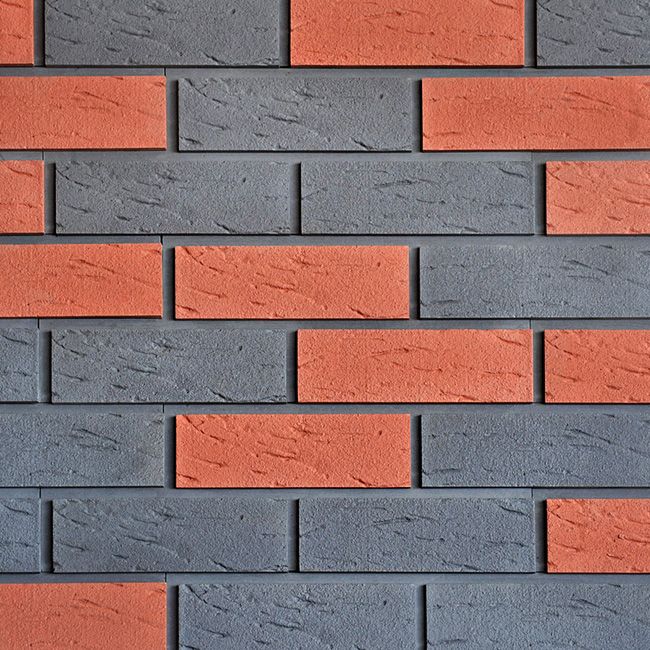 Двухцветная фасадная плитка Кирисс Фасад, клинкерный кирпич №4 купить в Новороссийске