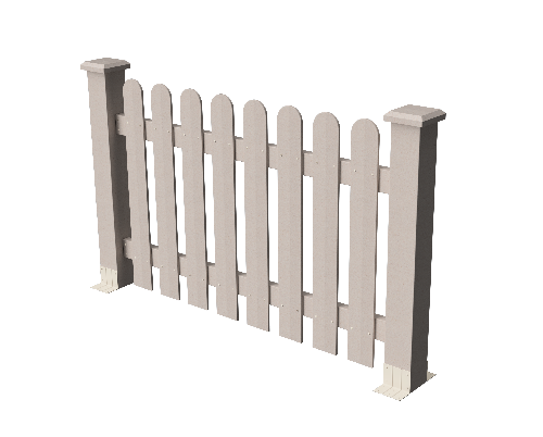 Декоративное ограждение из ДПК GRINDERDECO «Сежурне» в оттенке выбеленный дуб. купить в Новороссийске