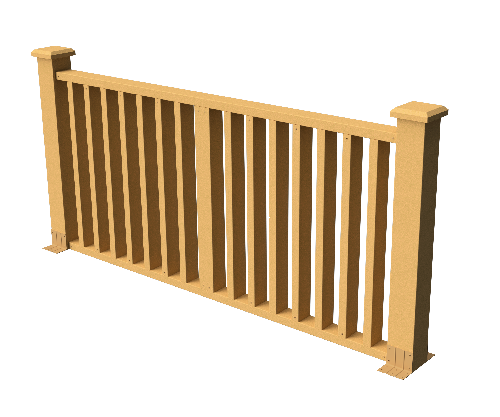 Декоративное ограждение из ДПК GRINDERDECO Риальто в цвете песчаник. купить в Новороссийске