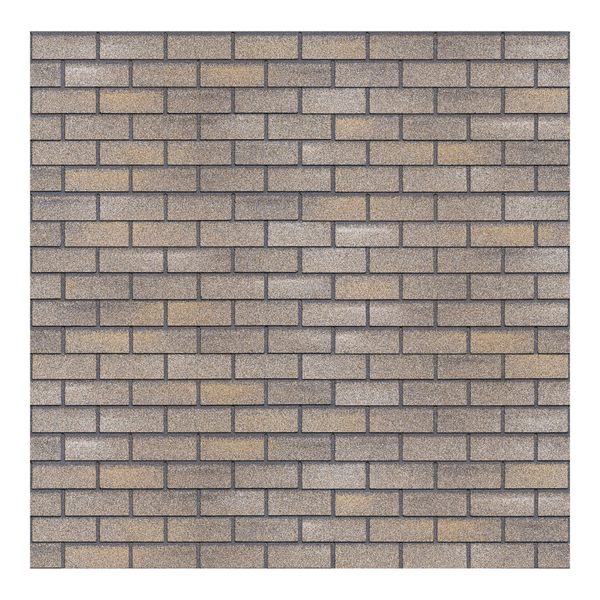 Битумная фасадная плитка Технониколь HAUBERK, кирпич Серо-бежевый, 2 кв.м. купить в Новороссийске