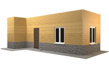 Фасадная панель GRINDERDECO, ДПК, двухсторонняя, текстура Песчаник.