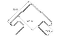 Наружный угол Tecos Ardennes Розовый Фламинго