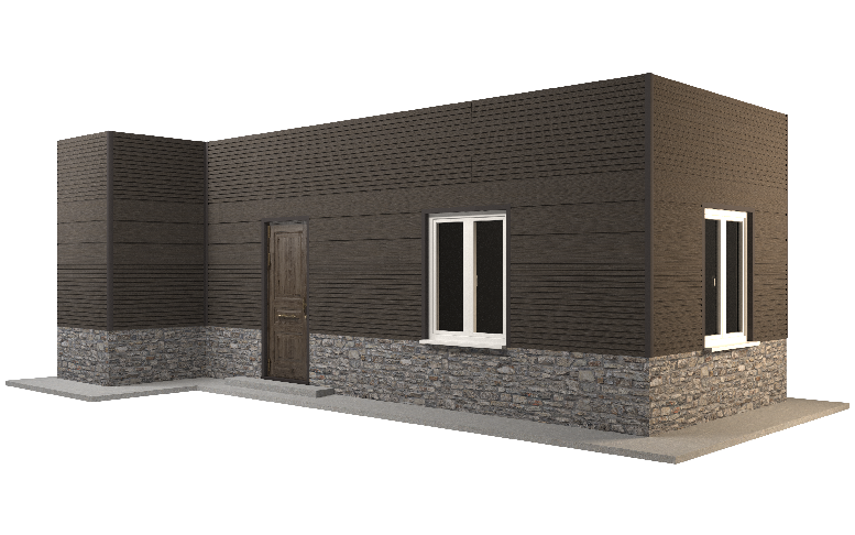 Фасадная панель GRINDERDECO, ДПК, двусторонняя, цвет Венге купить в Новороссийске