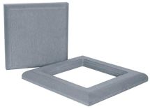 Комплект крышка и юбка ДПК для столба Polivan DENPASAR серого цвета