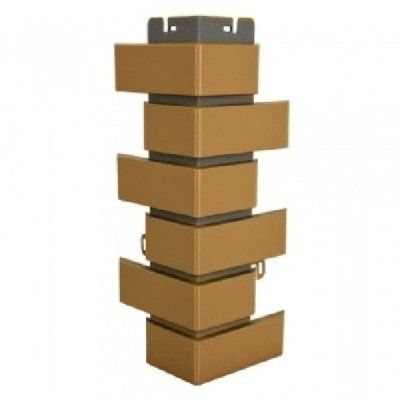 Наружный угол из бежевого клинкерного кирпича купить в Новороссийске