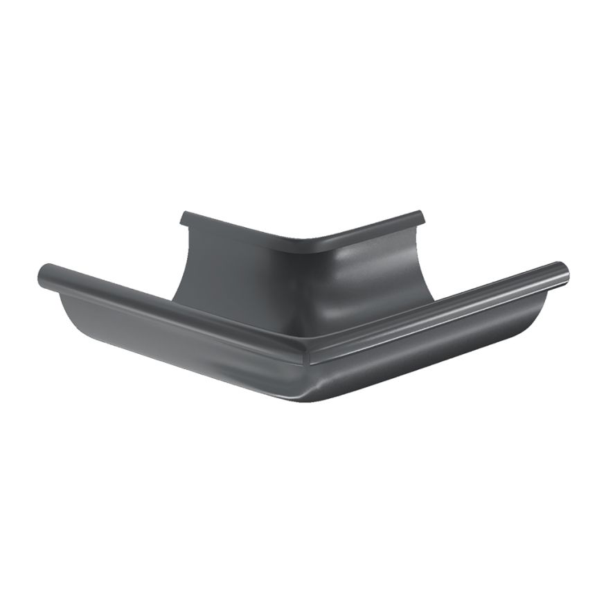 Угол желоба наружный 90° Aquasystem, RAL 7024 Тёмно-серый 125/90 купить в Новороссийске