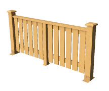 Декоративное ограждение из ДПК GRINDERDECO Вилидж песчаник