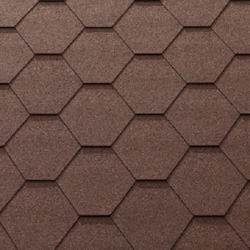 Гибкая черепица KATEPAL KL коричневого цвета купить в Новороссийске