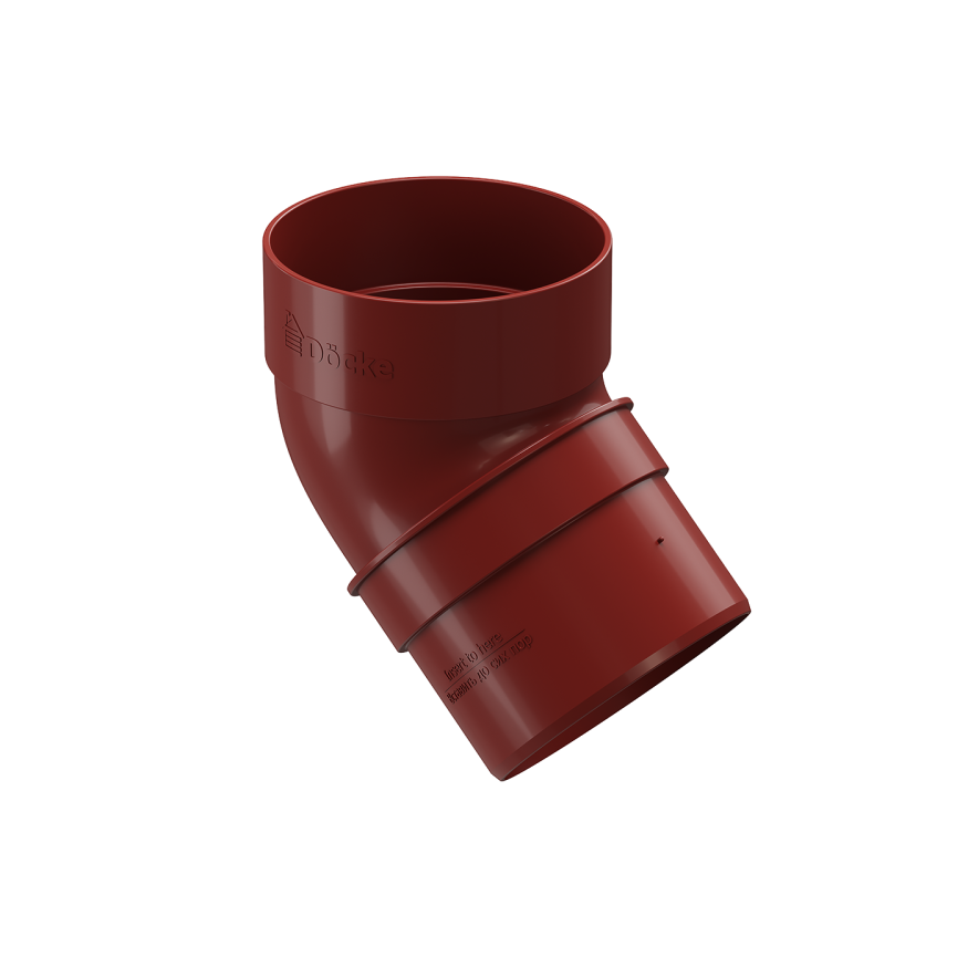 Колено водосточное 45˚, Docke Standard, Красный цвет купить в Новороссийске