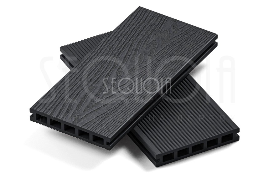 Доска террасная ДПК 3D SEQUOIA Evolution WOOD BLACK купить в Новороссийске