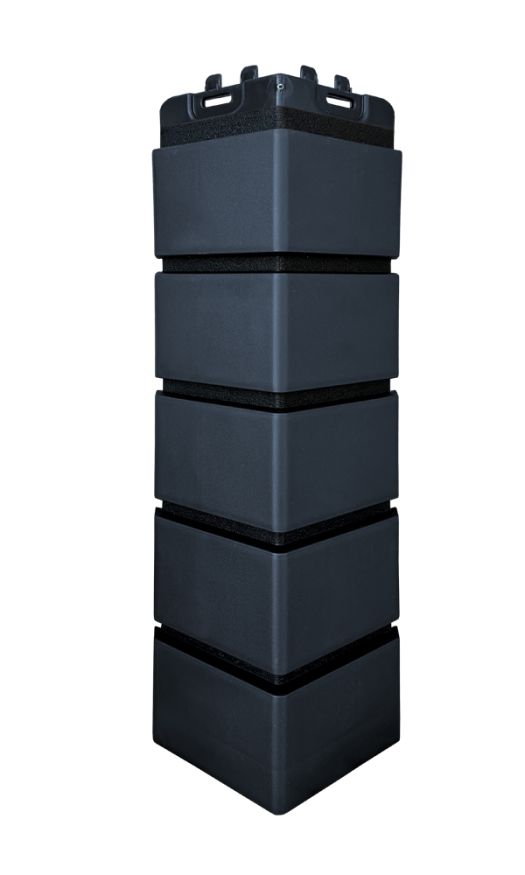 Угол наружный Grand Line, Клинкерный кирпич Design, Графит, шов RAL 9005 купить в Новороссийске