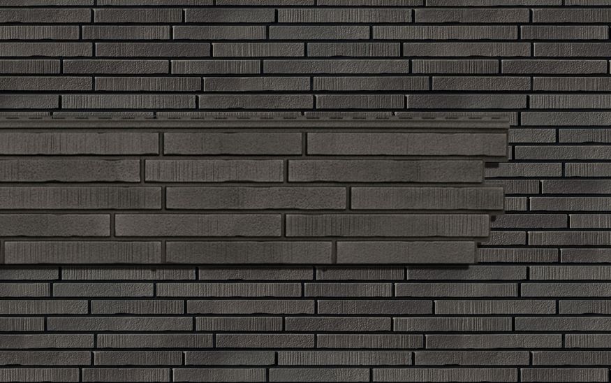 Фасадная панель Ю-Пласт Стоун Хаус S-Lock Ригельный кирпич, Грифель  купить в Новороссийске