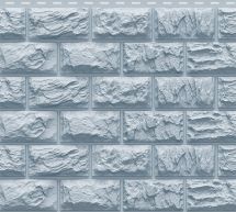 Фасадная панель Доломит, Альпийский, Серо-голубой вариант.