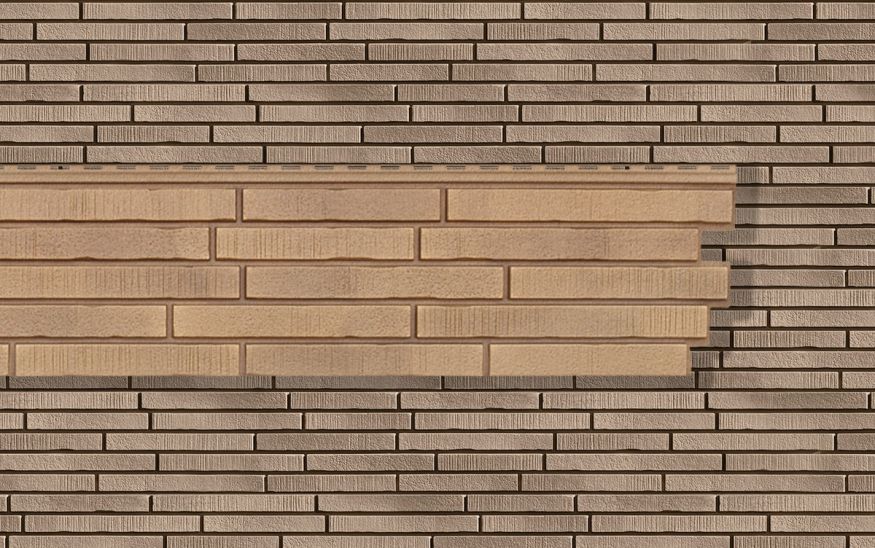 Фасадная панель Ю-Пласт Стоун Хаус S-Lock Ригельный кирпич, Кварц купить в Новороссийске